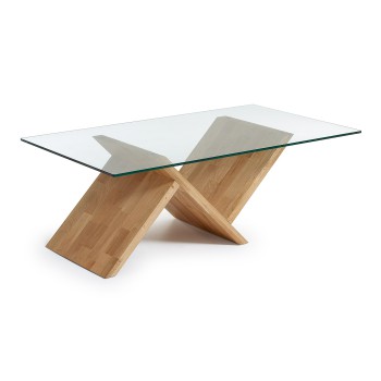 Table basse Waley 120 x 70 cm transparente