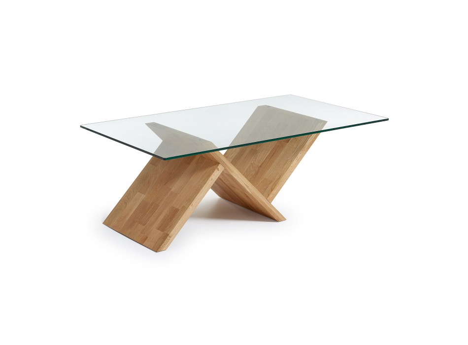 Table basse Waley 120 x 70 cm transparente