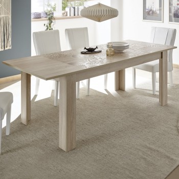 Table MIRO en chêne 137x90 cm + 48 cm