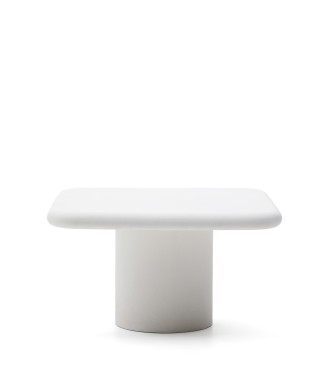 Table Addaia en béton blanc 135 x 135 cm