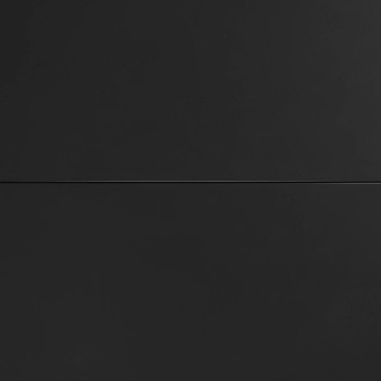 Table extensible Atminda en verre et pieds en acier, finition noire, 160 (210) x 90 cm