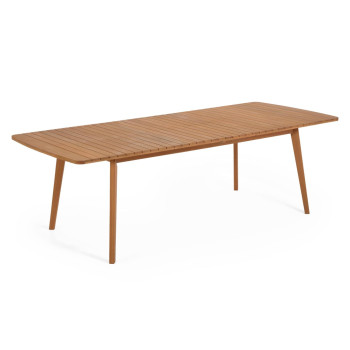 Table d'extérieur extensible Hanzel en bois d'eucalyptus massif 183 (240) x 100 cm FSC 100%