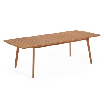 Table d'extérieur extensible Hanzel en bois d'eucalyptus massif 183 (240) x 100 cm FSC 100%