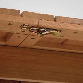 Table d'extérieur extensible Hanzel en bois d'eucalyptus massif 183 (240) x 100 cm FSC 100%