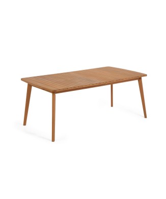 Table d'extérieur extensible Hanzel en bois d'eucalyptus massif 183 (240) x 100 cm FSC 100%