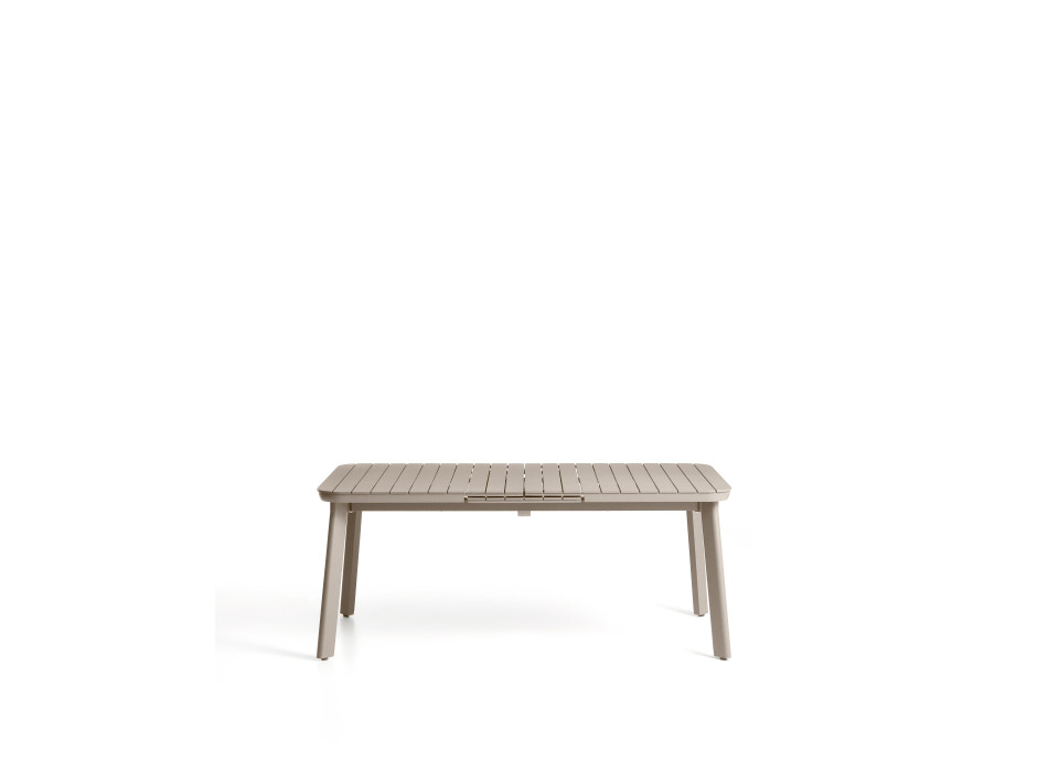 Table d'extérieur extensible Izola en aluminium finition taupe 185 (235) x 100 cm