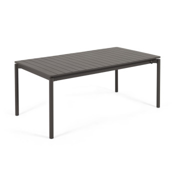 Table d'extérieur extensible Zaltana en aluminium
