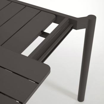 Table d'extérieur extensible Zaltana en aluminium