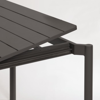 Table d'extérieur extensible Zaltana en aluminium