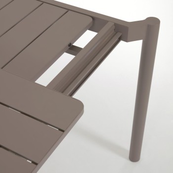 Table d'extérieur extensible Zaltana en aluminium