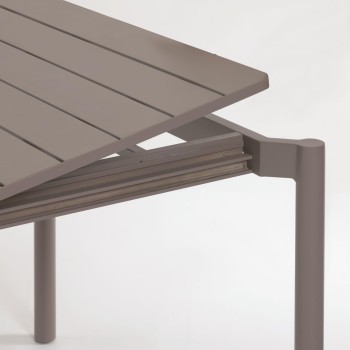 Table d'extérieur extensible Zaltana en aluminium