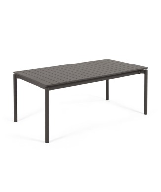 Table d'extérieur extensible Zaltana en aluminium