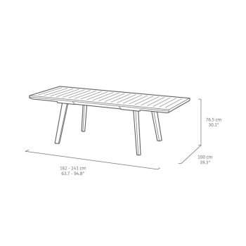 Table extensible KETER HARMONY