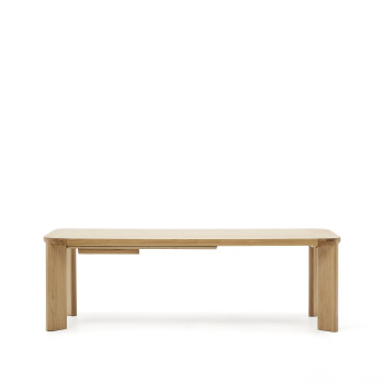 Table extensible Jondal en bois massif et placage chêne FSC 100% 240 (32