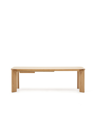 Table extensible Jondal en bois massif et placage chêne FSC 100% 240 (32