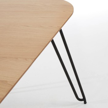 Table extensible Novac 140 (220) x 90 cm, placage chêne naturel