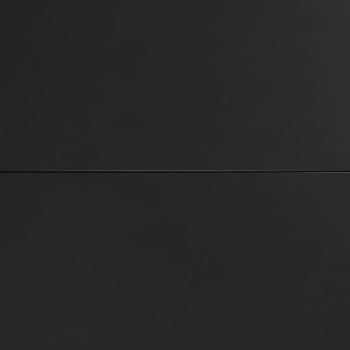 Table extensible Theone en verre et pieds en acier finition noire 160 (210) x 90 cm