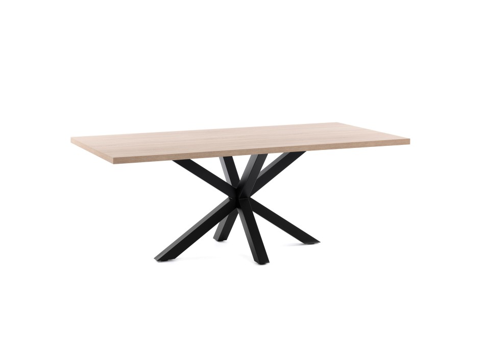 Table Argo 200 cm pieds mélaminé naturel Sonoma naturel