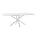 Table Argo en mélamine finition blanche et pieds en acier finition blanche 200 x 100 cm