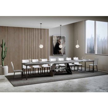 Table Baita Evolution - Table extensible 90x180/440 cm Baita Evolution Frêne blanc Structure anthracite