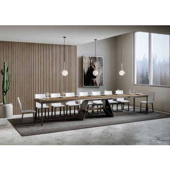 Table Baita Evolution - Table extensible 90x180/440 cm Baita Evolution Frêne blanc Structure anthracite