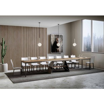 Table Baita Evolution - Table extensible 90x180/440 cm Baita Evolution Frêne blanc Structure anthracite