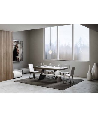 Table Baita Evolution - Table extensible 90x180/440 cm Baita Evolution Frêne blanc Structure anthracite