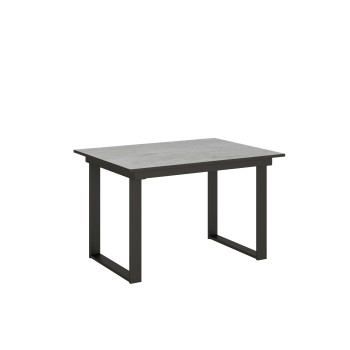 Table Bandos - Table extensible 90x120/180 cm Bandos Frêne blanc Structure anthracite