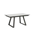 Table extensible Bernadette 90x160/220 cm avec structure anthracite
