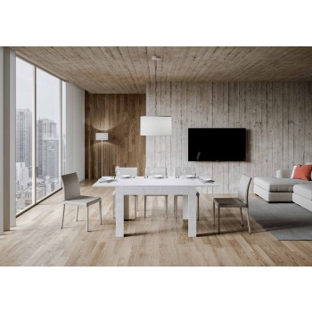 Table Bibi - Table extensible 90x120/180 cm Bibi Spatule blanche