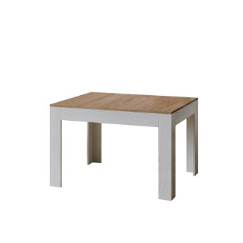 Table Bibi - Table extensible 90x120/180 cm Bibi Mix avec plateau Spatula Blanc et base Spatula Anthracite