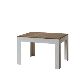 Table Bibi - Table extensible 90x120/180 cm Bibi Mix avec plateau Spatula Blanc et base Spatula Anthracite