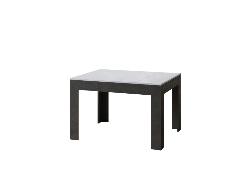 Table Bibi - Table extensible 90x120/180 cm Bibi Mix avec plateau Spatula Blanc et base Spatula Anthracite