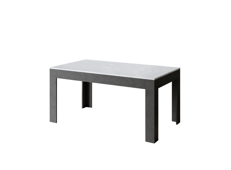Table Bibi - Table extensible 90x160/220 cm Bibi Mix Spatula Plateau blanc - Base Spatula anthracite