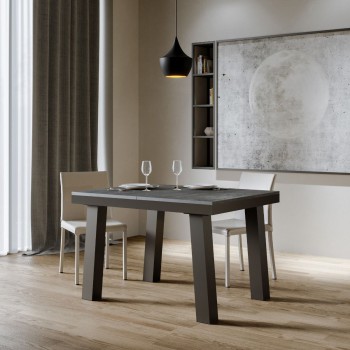 Table Bridge Evolution - Table extensible 90x120/380 cm Bridge Evolution Frêne blanc Structure anthracite