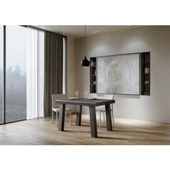 Table Bridge Evolution - Table extensible 90x120/380 cm Bridge Evolution Frêne blanc Structure anthracite