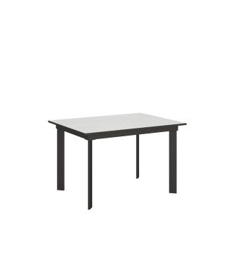 Table Cumar - Table extensible 90x120/180 cm Cumar Frêne blanc Structure anthracite