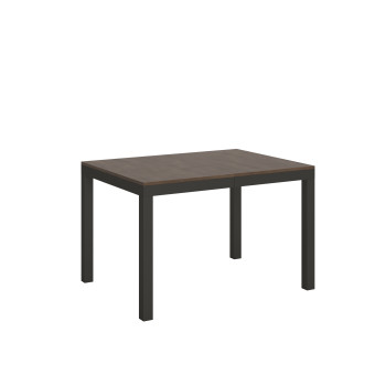 Table Everyday Evolution avec pieds et structure anthracite D.90 - Table extensible 90x120/380 cm Everyday Evolution Frêne Blanc avec pieds et structure anthracite