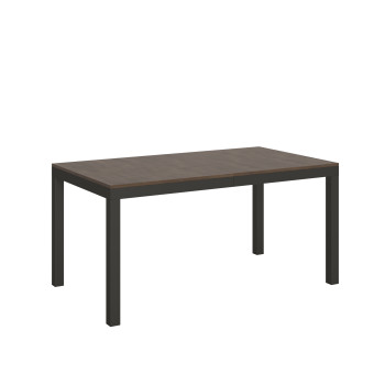 Table Everyday Evolution avec pieds et structure anthracite D.90 - Table extensible 90x160/420 cm Everyday Evolution Frêne Blanc avec pieds et structure anthracite