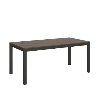 Table Everyday Evolution avec pieds et structure anthracite D.90 - Table extensible 90x180/440 cm Everyday Evolution Frêne Blanc avec pieds et structure anthracite