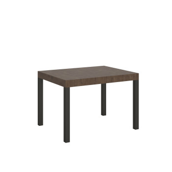 Table Everyday pieds anthracite D.90 - Table extensible 70x110/194 cm Frêne Blanc Everyday pieds anthracite