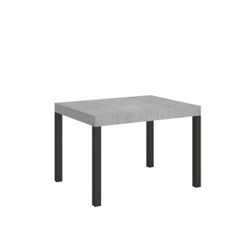 Table Everyday pieds anthracite D.90 - Table extensible 70x110/194 cm Frêne Blanc Everyday pieds anthracite