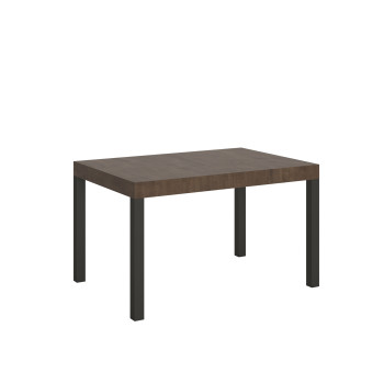 Table Everyday pieds anthracite D.90 - Table extensible 90X120/224 cm Frêne Blanc Everyday pieds anthracite