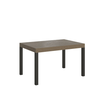 Table Everyday pieds anthracite D.90 - Table extensible 90x120/380 cm Frêne Blanc Everyday pieds anthracite