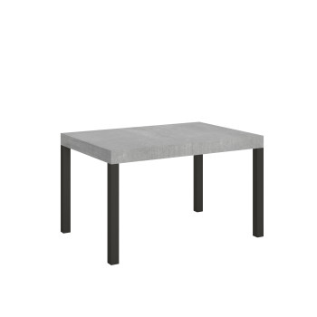 Table Everyday pieds anthracite D.90 - Table extensible 90x130/390 cm Frêne Blanc Everyday pieds anthracite