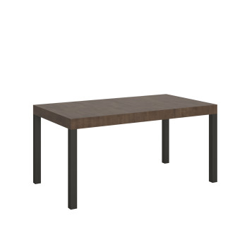 Table Everyday pieds anthracite D.90 - Table extensible 90x160/264 cm Frêne Blanc Everyday pieds anthracite