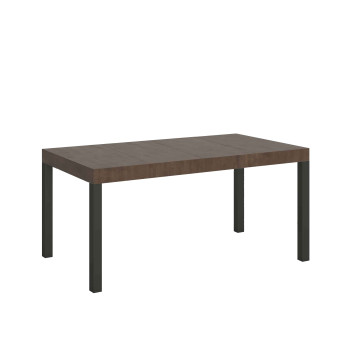 Table Everyday Premium pieds anthracite D.90 - Table extensible 90x130/234 cm Everyday Premium Frêne Blanc pieds anthracite
