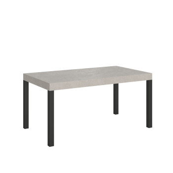 Table Everyday Premium pieds anthracite D.90 - Table extensible 90x160/264 cm Everyday Premium Frêne Blanc pieds anthracite