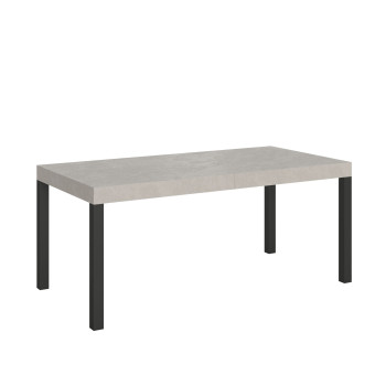 Table Everyday Premium pieds anthracite D.90 - Table extensible 90x180/284 cm Everyday Premium Frêne Blanc pieds anthracite