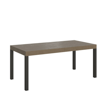 Table Everyday Premium pieds anthracite D.90 - Table extensible 90x200/304 cm Everyday Premium Frêne Blanc pieds anthracite